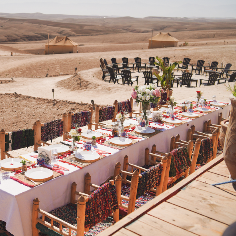 Osez un mariage dans le désert d'Agafay à Marrakech